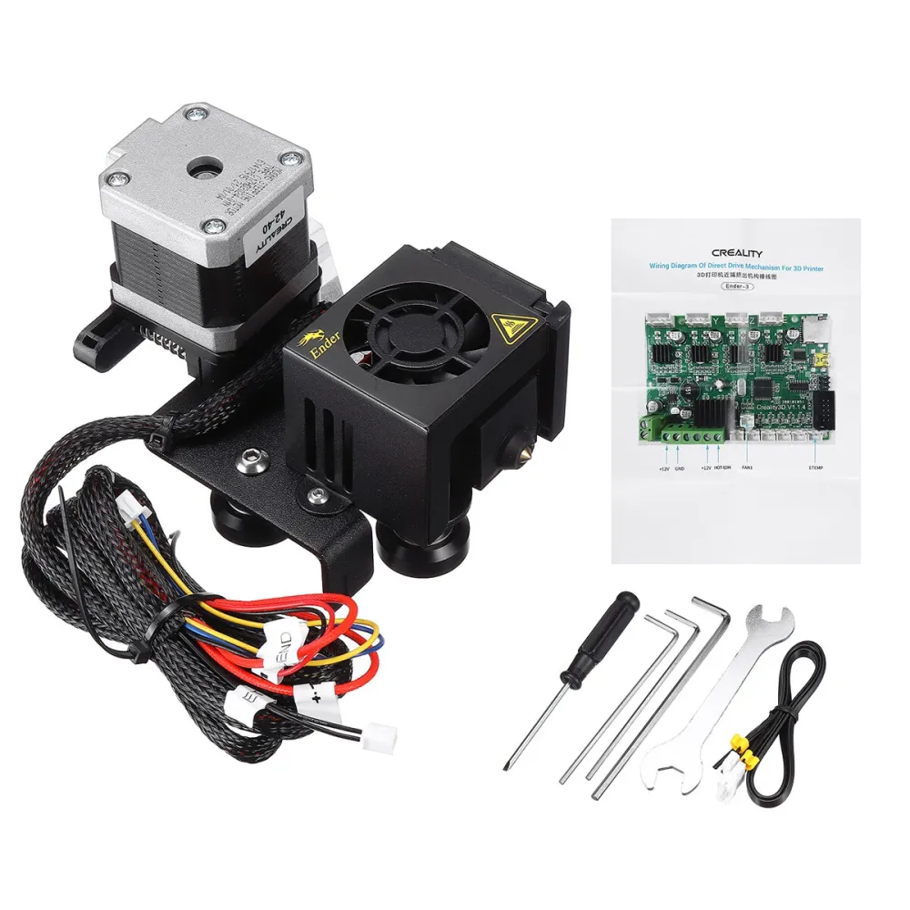 Komplettes Direct-Drive-Extruder-Kit Creality 3D® Ender-3 mit Schrittmotor und Düse.