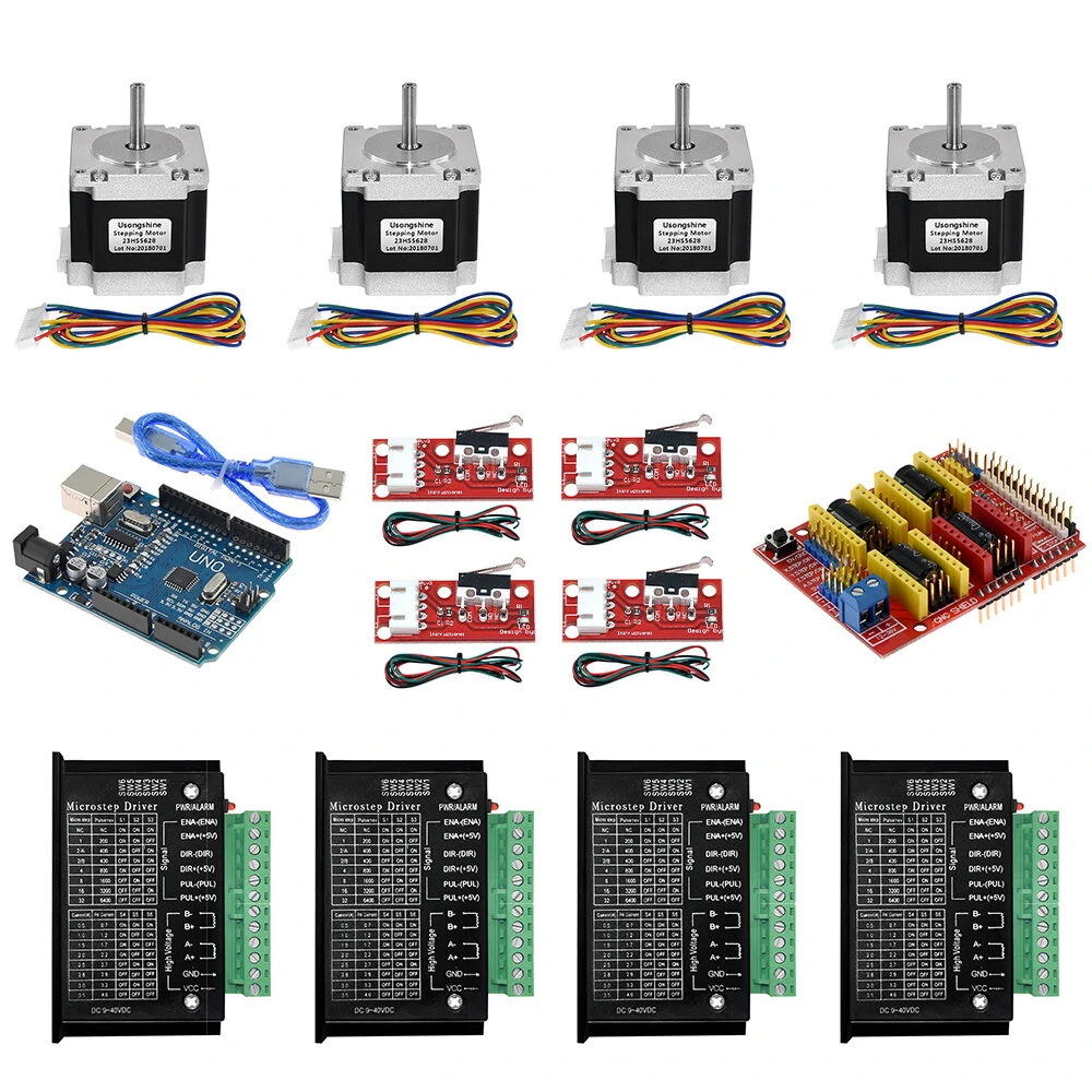 TWO TREES® UNO CNC-Bausatz mit Controller + Shield + Nema 23 Schrittmotoren + TB6600 + Endschalter