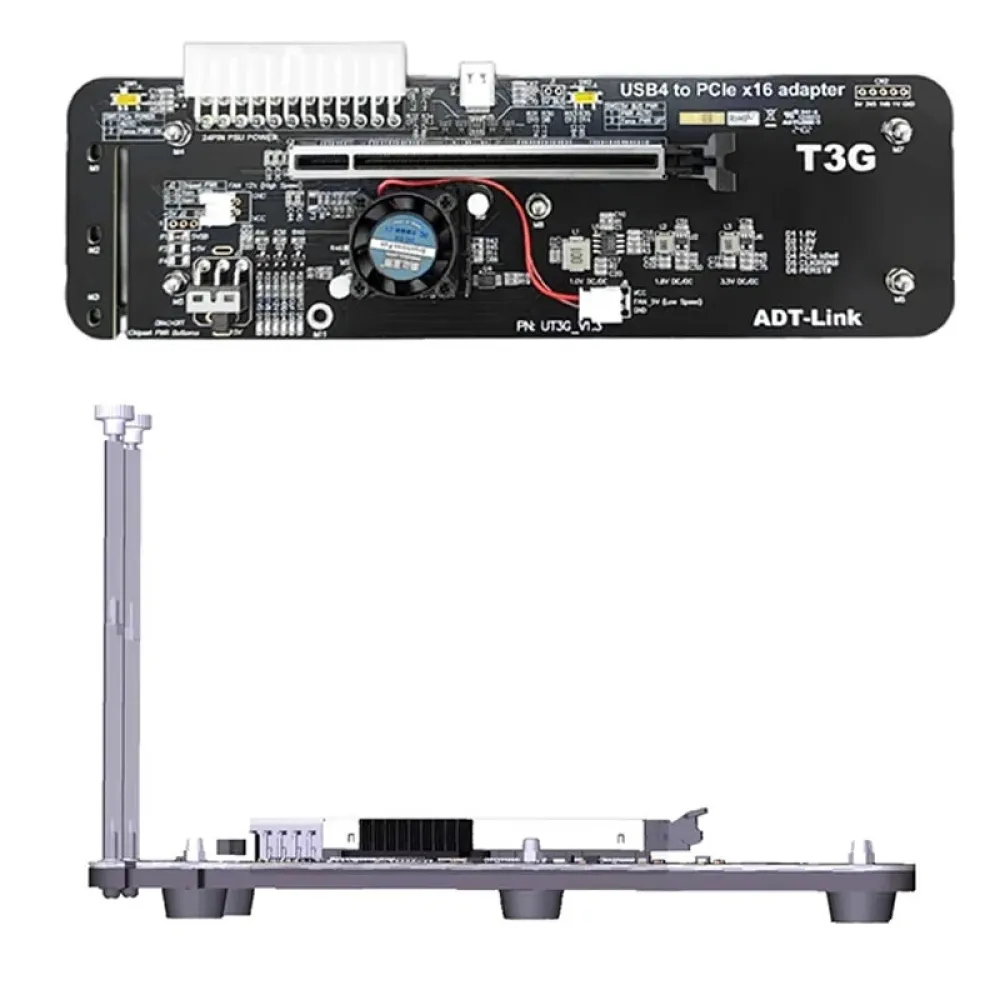 ADT-Link UT3G Externe Grafikkarten Dock USB4 zu PCI-E 4.0 x16 eGPU Adapter Thunderbolt3/4 für NUC ITX STX Notebook Laptop PC