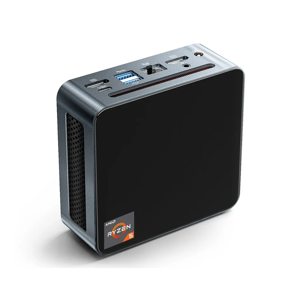 AOOSTAR MN56 AMD Ryzen 5 5600H 16GB RAM 512GB SSD 8K Triple-Ausgang Mini-PC WIFI6 1000M USB3.0 Typ-C Desktop-Computer