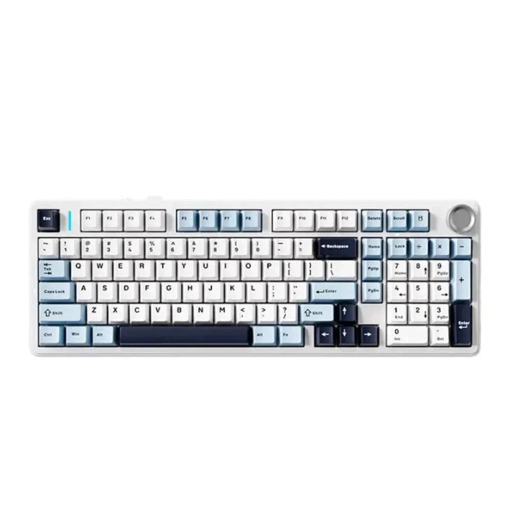 AULA F99 Pro mechanische Tastatur mit 100 Tasten,Dreimodus,Hot-Swap-fähig,8000mAh,PBT Zwei-Farben-Tastenkappen,BT/2.4G/Type-C,Dichtung,RGB,individuell anpassbare Gaming-Tastaturen.