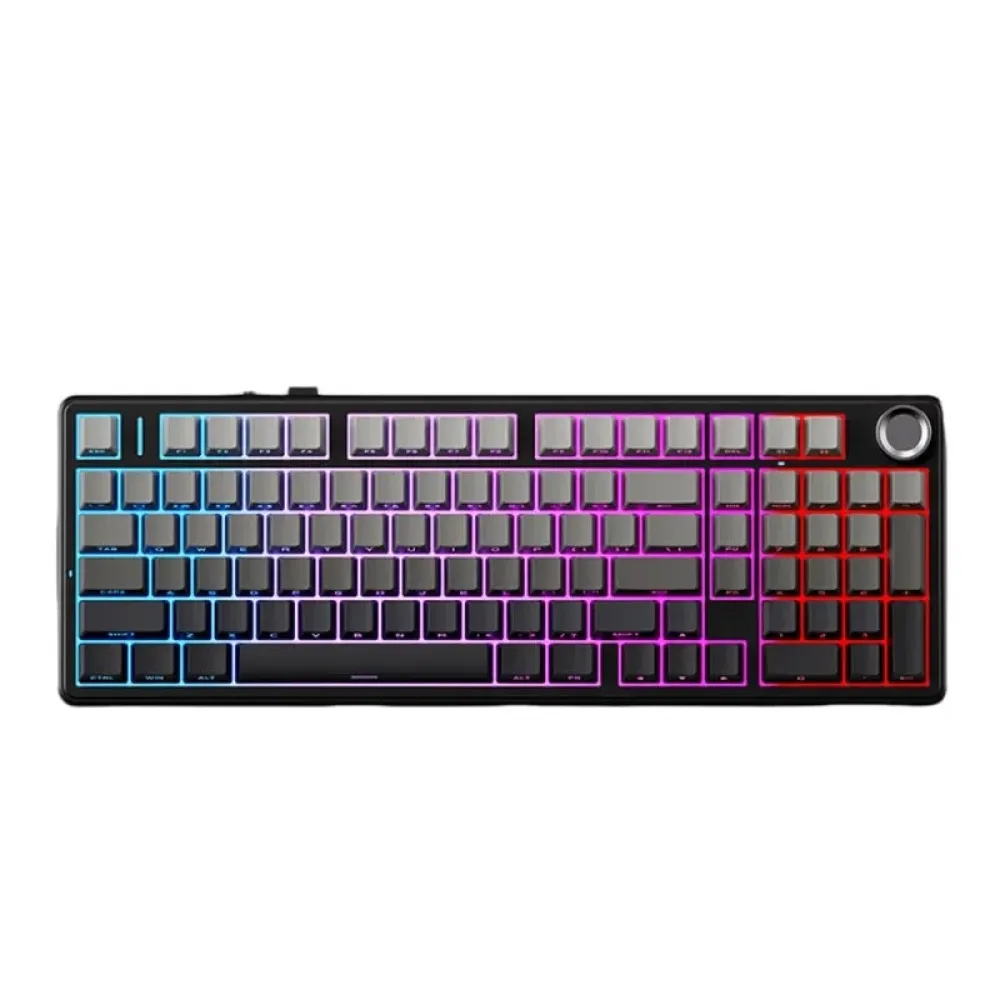 AULA F99 Pro mechanische Tastatur mit 100 Tasten,Dreimodus,Hot-Swap-fähig,8000mAh,PBT Zwei-Farben-Tastenkappen,BT/2.4G/Type-C,Dichtung,RGB,individuell anpassbare Gaming-Tastaturen.