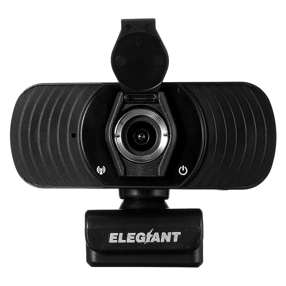 ELEGIANT EGC-C01 1080P HD Webcam mit Privacy Cover, eingebautem Mikrofon für Videoanrufe, Konferenzen, Gaming, USB Plug & Play für Windows, Mac OS, Android