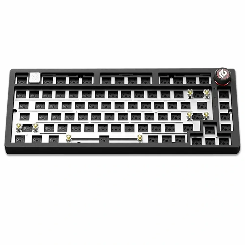 LEOBOG Hi75 Kabelgebundenes Aluminium DIY Kit mechanische Tastatur mit Hot-Swap RGB Kit, Gehäuse aus Aluminiumlegierung, individuelle Tastatur für den PC-Gamer