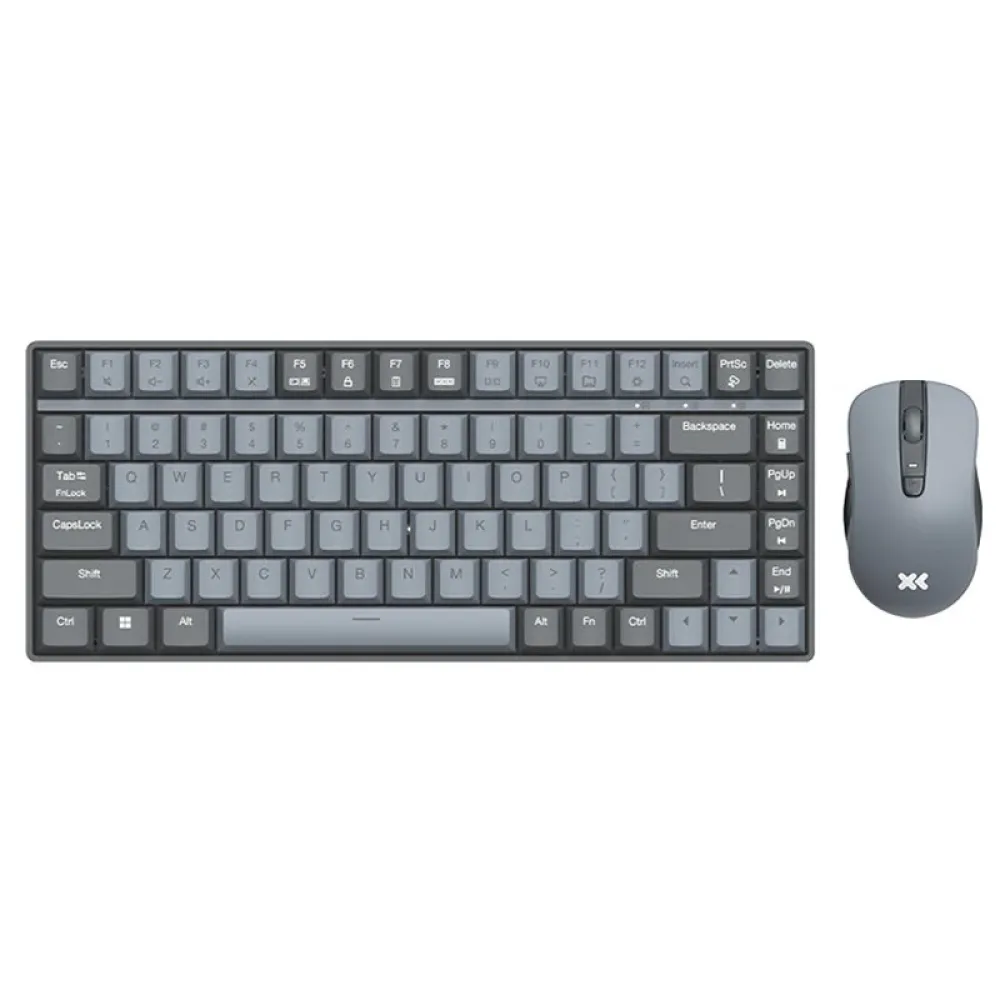 Lenovo Xiaoxin K1 Wireless Keyboard und Mouse Set mit 84 Tasten,Zweifarbige Tasten,Tastatur mit 3-stufigem einstellbarem DPI,ergonomisches Design der Maus für Desktop-PC.