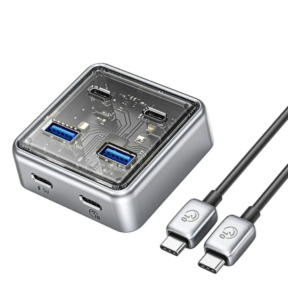 ORICO 4-in-1 USB3.2 Hub-Splitter Typ-C-Dockingstation XHJ2U2C mit USB-A * 2 USB-C * 2