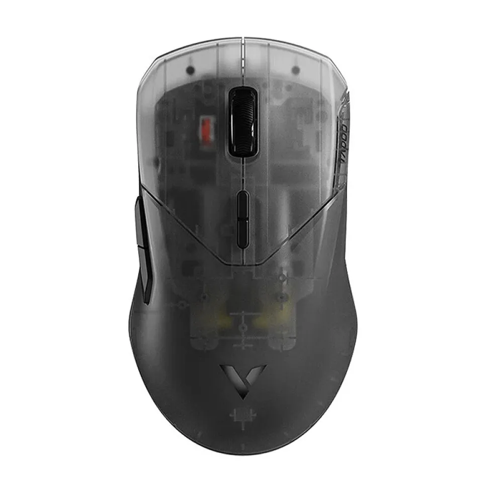 Rapoo VT9 Luft Gaming-Maus im Dual-Modus mit halbtransparentem Gehäuse, optischem Motor 3395, kabelloser und kabelgebundener 2.4G-Verbindung, leichtgewichtige 59g E-Sports Gamer Maus, unterstützt 4K+8K Rückkehrrate