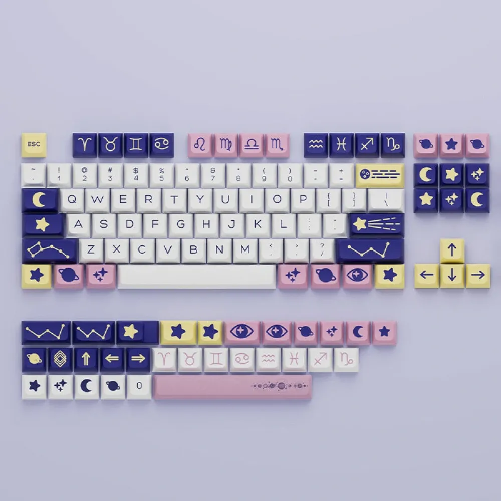 Tastensatz Constellation Theme PBT Keycap Set XDA Profile Sublimation DIY Custom Keycaps für mechanische Tastaturen