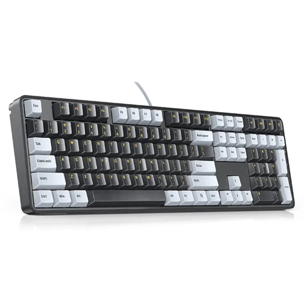 UGREEN KU103 108-Tasten Kabelgebunden Mechanische Gaming Tastatur Stille Struktur PBT Tasten Rot Schalter LED Hintergrundbeleuchtung USB-C Ergonomie E-Sport Gaming Tastaturen für PC Laptop