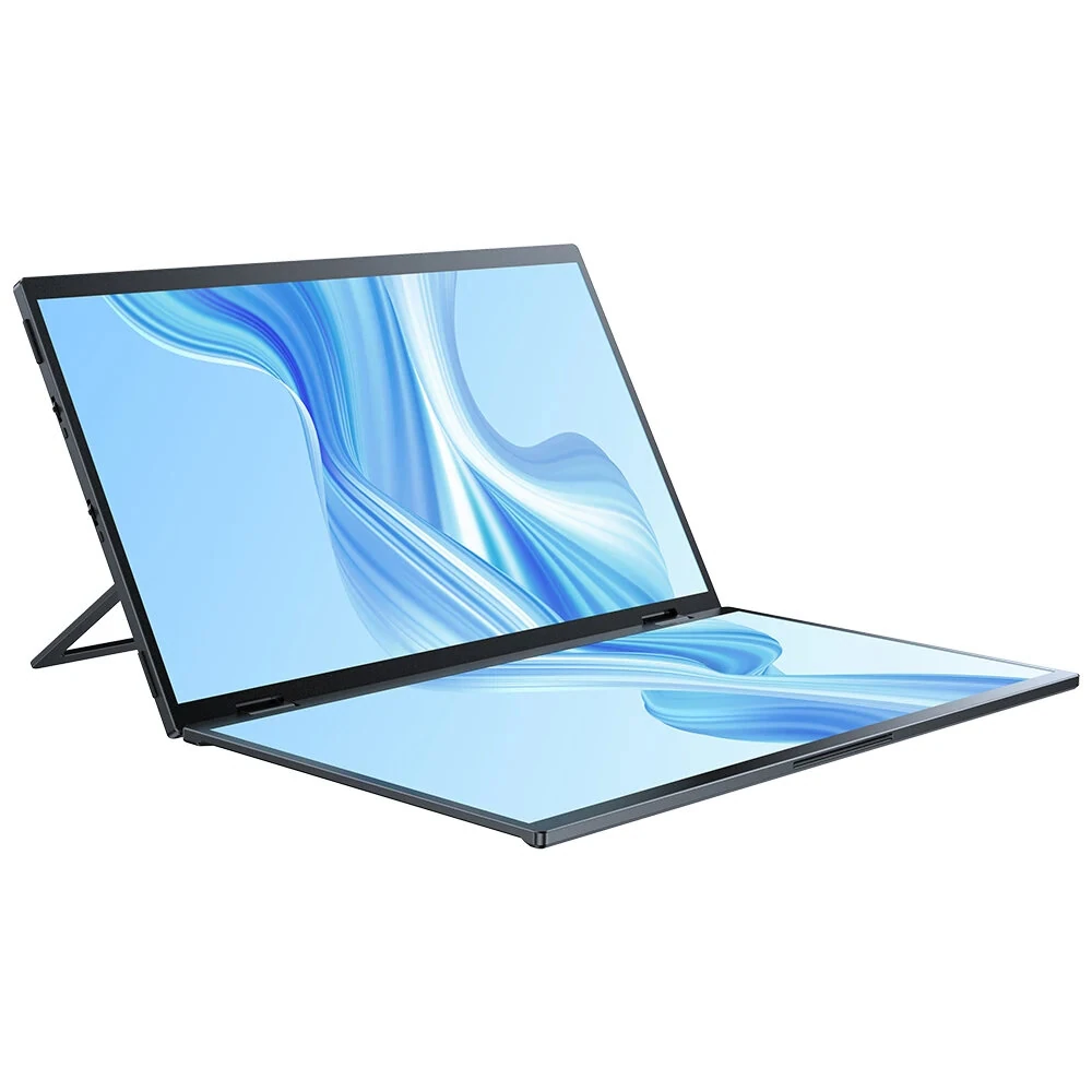 UPERFECT UStation Δ Delta 15,6-Zoll Faltbarer Dual-Bildschirm-Portabler Monitor zur Bildschirmerweiterung für Laptops 1920x1080 Dual-Display 360°-klappbarer Bildschirm Typ-C/Mini HD-Schnittstellenbildschirm.