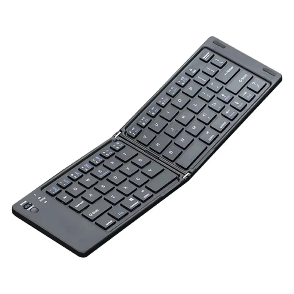 Zweifache Bluetooth-Tastatur mit magnetischem Verschluss,tragbare Mini-Bluetooth-Tastatur wiederaufladbar für Bürotastatur und Laptop