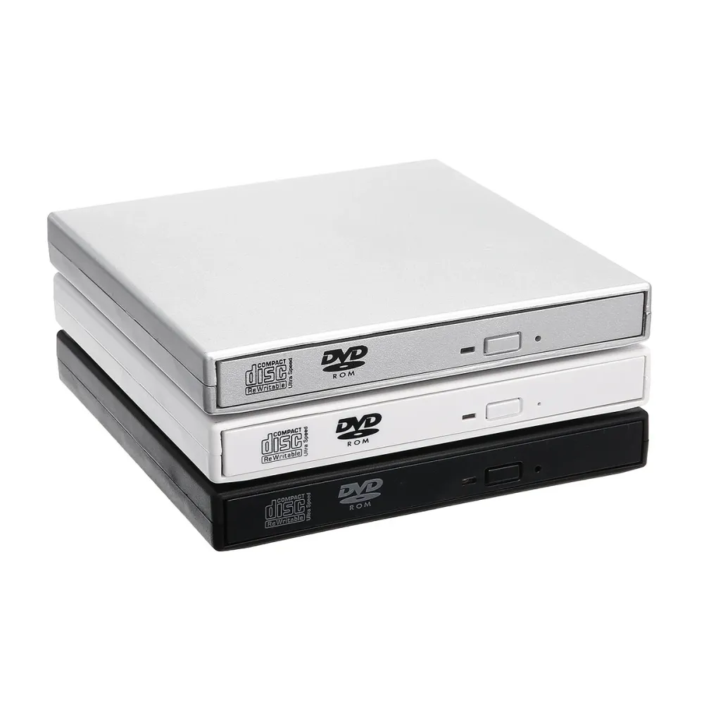 Externes DVD Optical Drive Combo USB 2.0 CD-Brenner CD/DVD-ROM CD-RW Spieler Schlanker Portabler Leser Recorder für Laptop PC