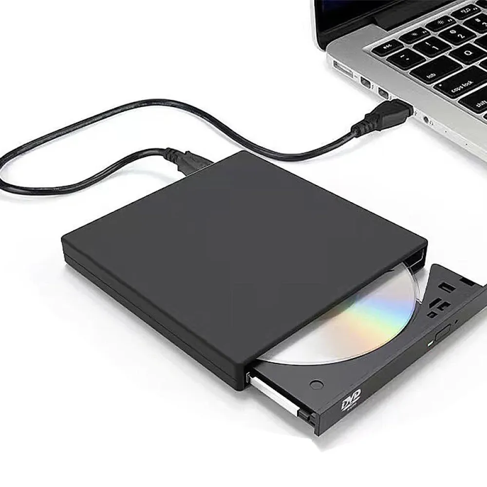 USB2.0 Portable Externes DVD Optisches Laufwerk 24X High-Speed Recording Intelligente Geräuschunterdrückung All-in-One Universal CD Brenner Mobil Driver Media Player für Notebook Desktop Laptop PC