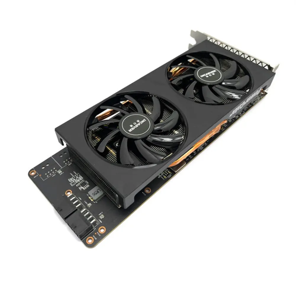 DICASVER AMD Radeon RX5700XT 8G Grafikkarte GDDR6 Speicher PCIE4.0x16 DPx3 8Pin Gaming-Grafikkarte mit Dual-Kühlventilator für Desktop-Computer