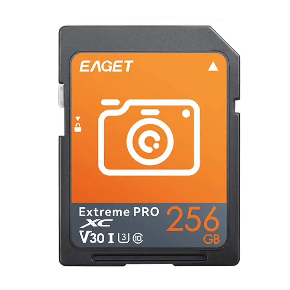 EAGET S1 SD-Speicherkarte 256GB 128GB 64GB 32GB 4K C10 V30 Hochgeschwindigkeits-Smartkarte SD-Karten für Kamera