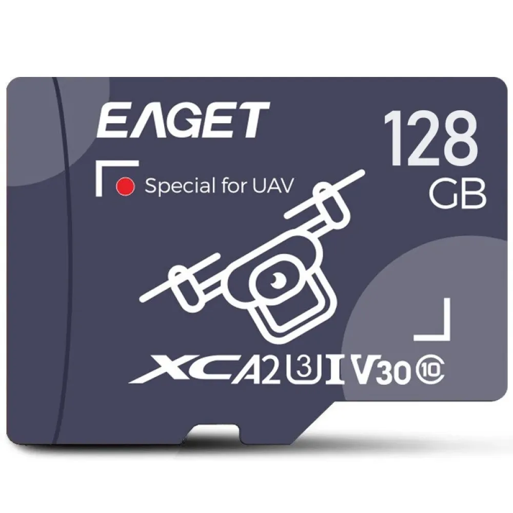 EAGET T5 TF-Karte für UAV 64G/128G Micro SD TF-Karte  U3 V30 Class10 160MB/s Hohe Geschwindigkeit 4K UHD für Vlogging-Videoaufnahmen