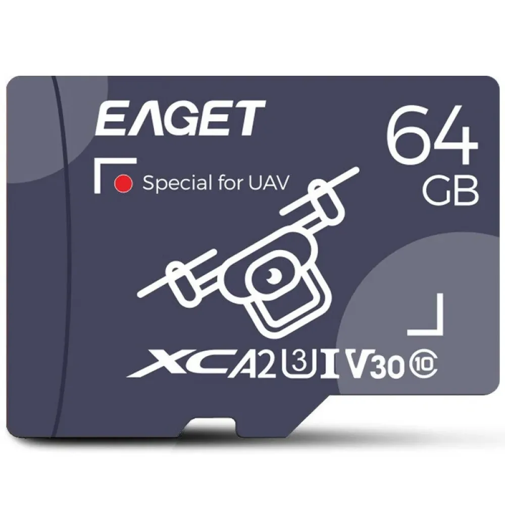 EAGET T5 TF-Karte für UAV 64G/128G Micro SD TF-Karte  U3 V30 Class10 160MB/s Hohe Geschwindigkeit 4K UHD für Vlogging-Videoaufnahmen