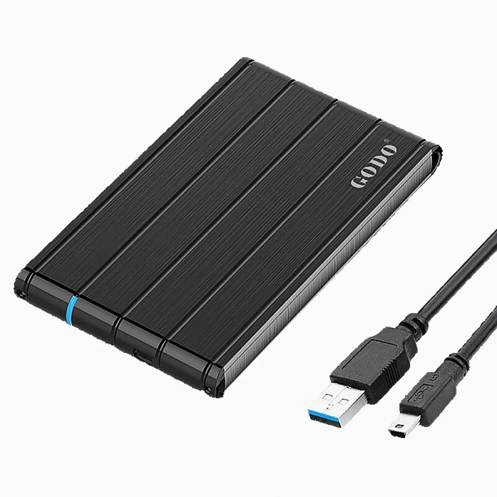 GODO GD25603 USB3.0 zu 2,5-Zoll-IDE SATA-Festplattengehäuse aus Aluminiumlegierung HDD SSD Unterstützung 6TB Mobiles Festplattengehäuse