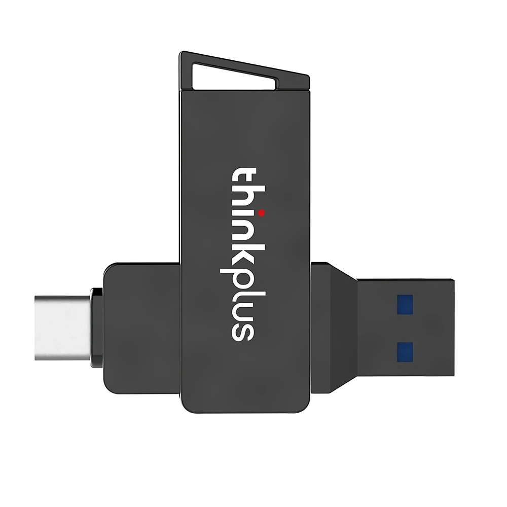 Lenovo Thinkplus MU251 USB3.0 Type-C USB-Stick mit 64 GB, 128 GB, 256 GB Dual-Interface-Pendrive, 360° drehbarer USB-Speicherstift