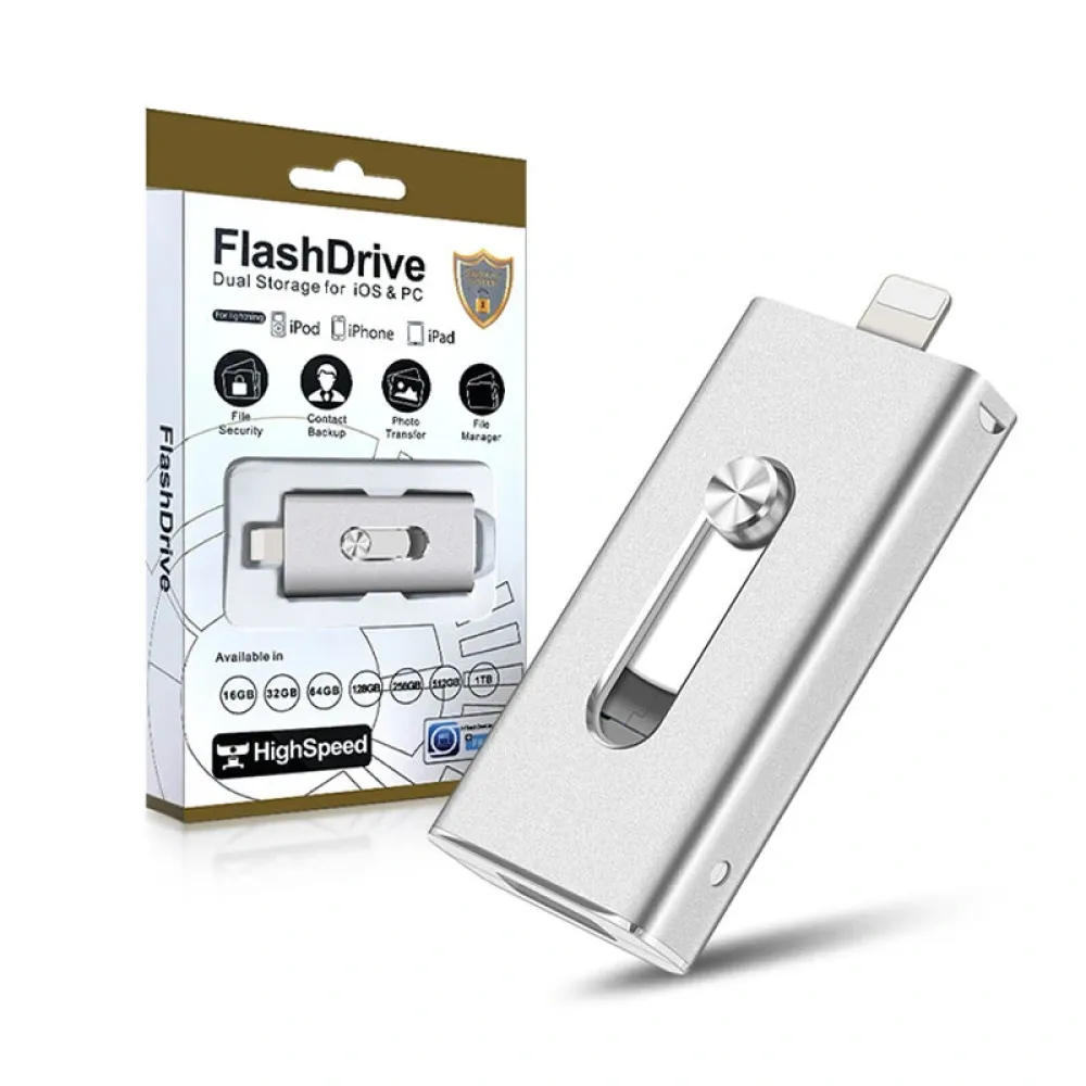 Microdrive 3-in-1 USB-A/iP/Micro-USB-Flash-Laufwerk Duale Schnittstelle 64G/128G/256G Hochgeschwindigkeitsdatenübertragung Portabler Speicher U-Disk OTG Erweiterter USB-Laufwerk