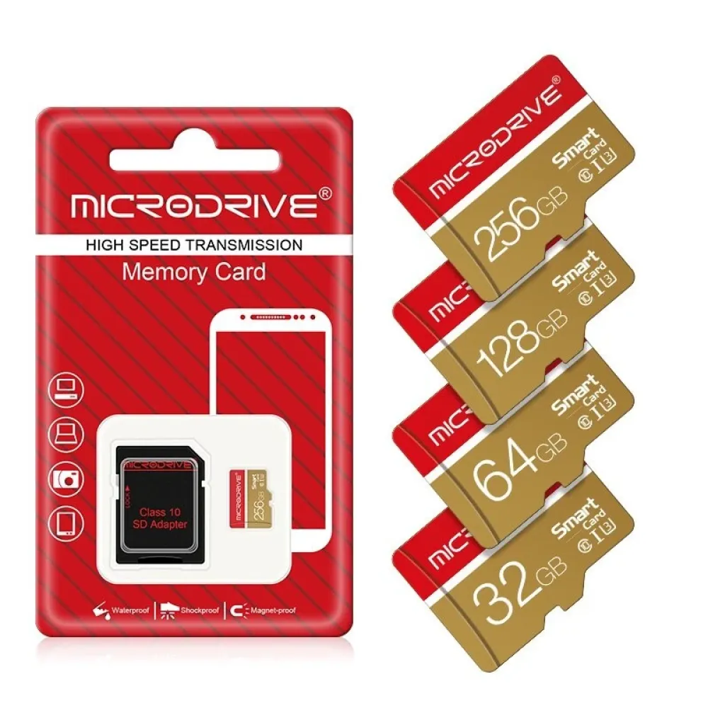 Microdrive CLASS10 Hochgeschwindigkeits-TF-Speicherkarte mit 32 GB 64 GB 128 GB 256 GB Micro-SD-Karte Flash-Karte Smart Card für Fahrrekorder Telefon Kamera