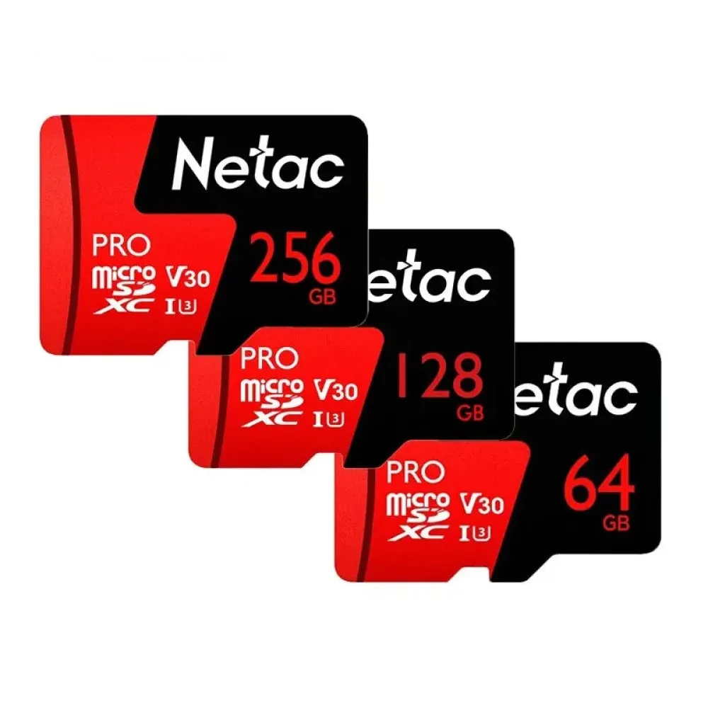 Netac P500 TF Speicherkarte 64GB 128GB 256GB U3 V30 Klasse 10 Hochgeschwindigkeits-Micro-SD-Karte für Telefon Kamera Fahrrekorder