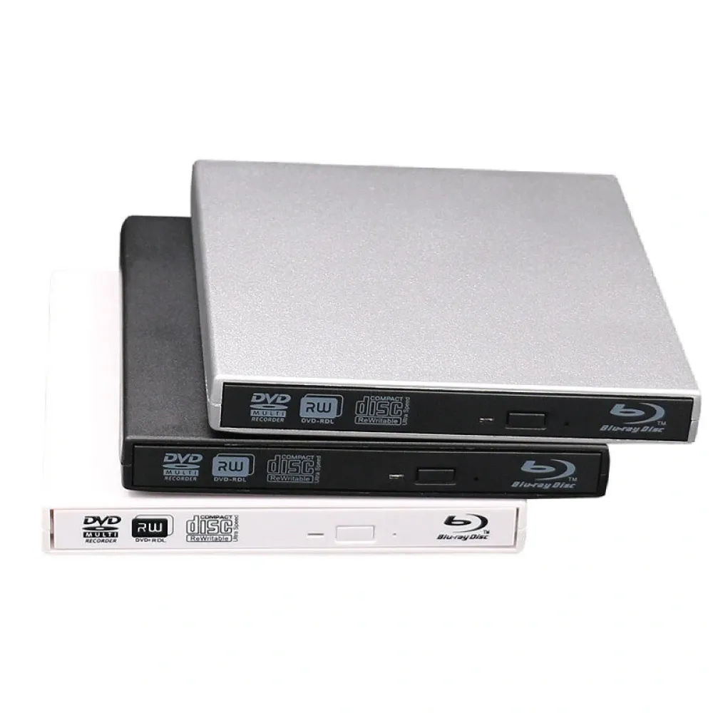 Externer CD/DVD-Player und -Brenner USB2.0 mit Unterstützung für Blue-ray-Discs 3D, kompatibel mit Mac OS Windows, portables CD-Laufwerk, CD-Brenner für Laptop und Desktop-PC