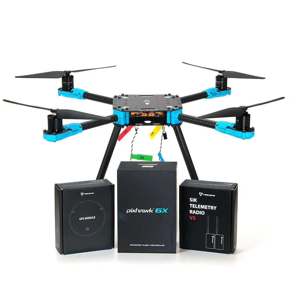 PX4 Development Kit X500 V2 Pixhawk 6C / 6X Autopilot Flight Controller M10N GPS SiK Telemetrie Radio Combo