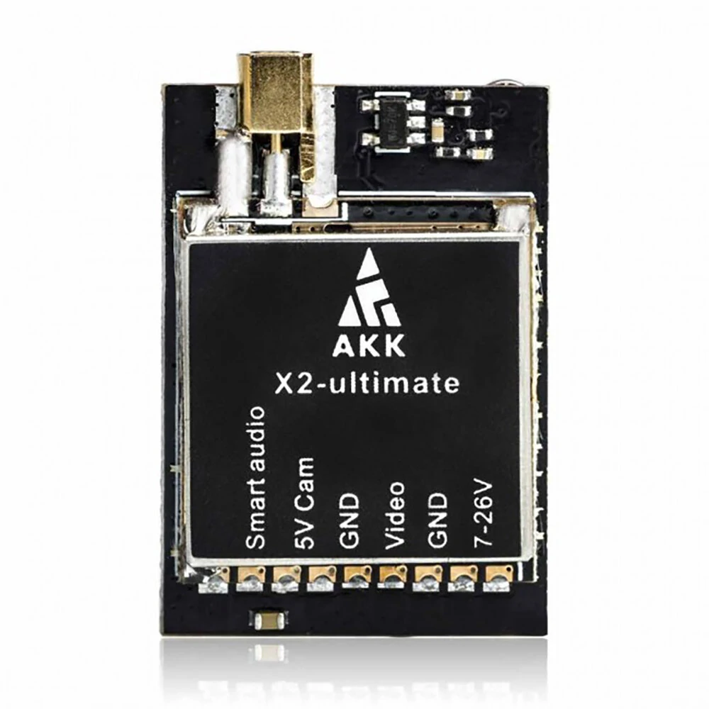 AKK X2-Ultimate 5.8GHz VTX 25mW/200mW/600mW/1200mW Internationale Version MMCX FPV Sender mit Smartaudio MIC für RC-Drohne mit großer Reichweite