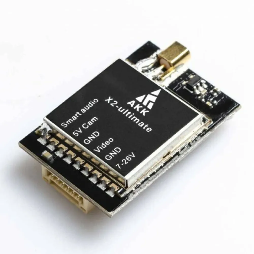 AKK X2-ultimate US 25mW/200mW/600mW/1000mW 5.8GHz 37CH AV FPV-Sender VTX mit Smart Audio Mikrofon