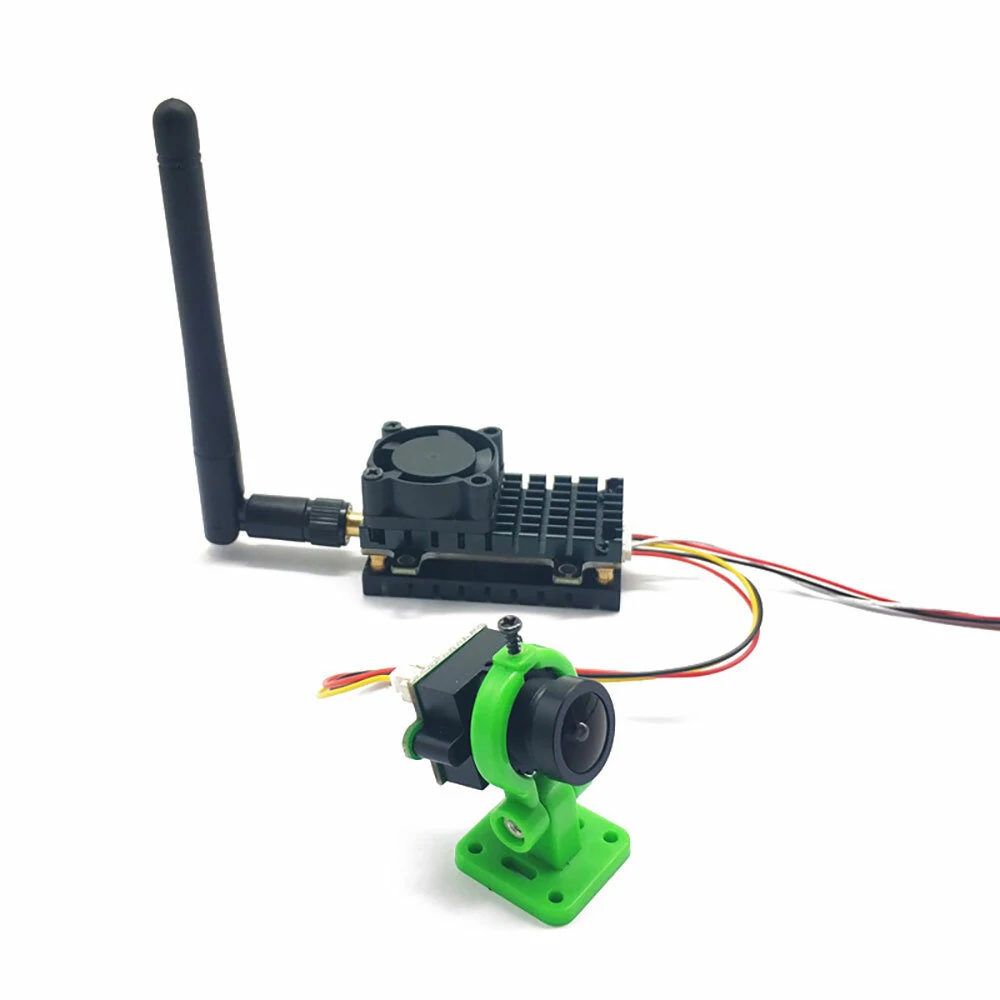 EWRF 5,8 GHz 2W FPV Wireless Transmitter 2000MW 48CH Video AV Audio Sender mit 2,8-mm-CMOS-1000TVL-Kamera für ferngesteuerte Drohnen mit großer Reichweite