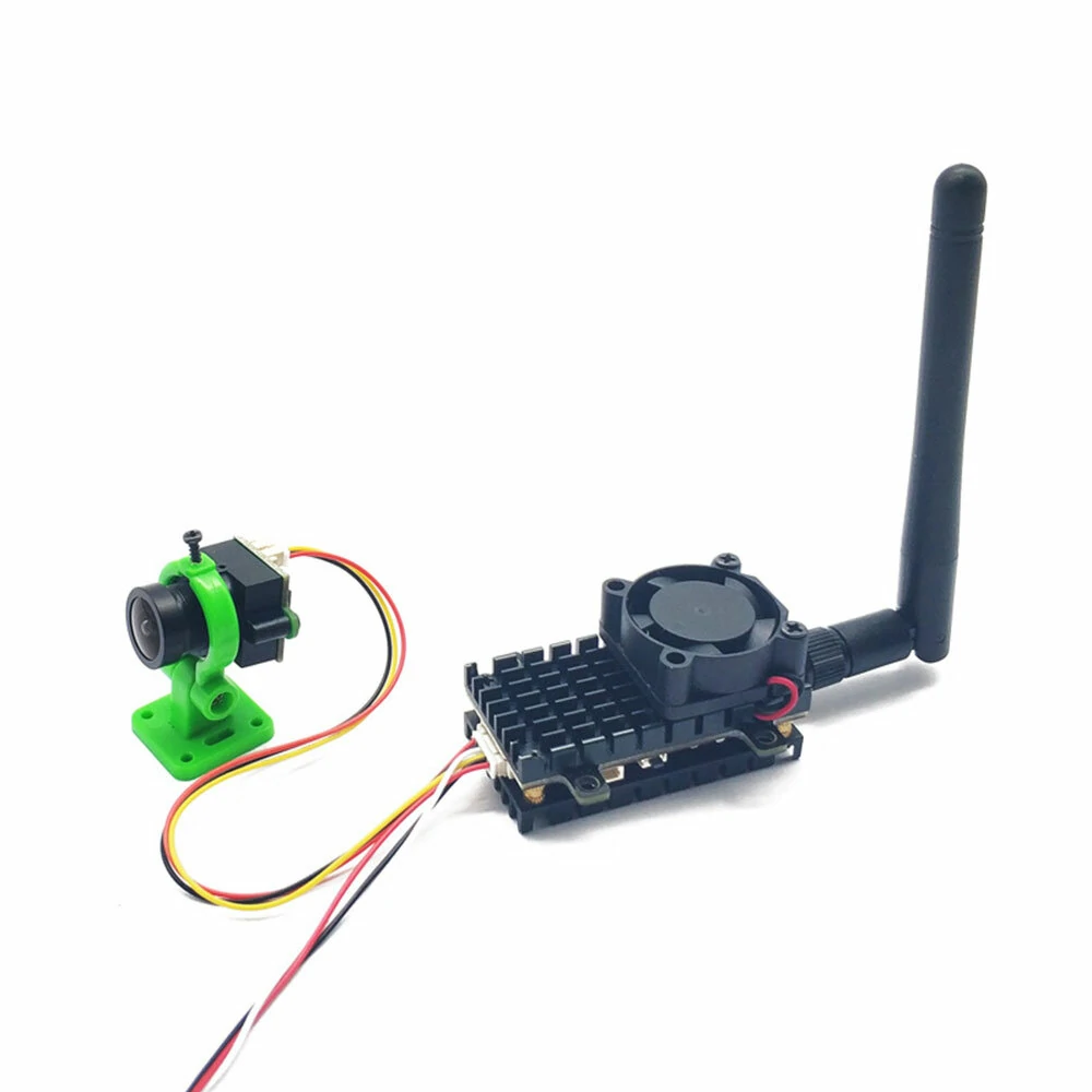 EWRF 5,8 GHz 2W FPV Wireless Transmitter 2000MW 48CH Video AV Audio Sender mit 2,8-mm-CMOS-1000TVL-Kamera für ferngesteuerte Drohnen mit großer Reichweite