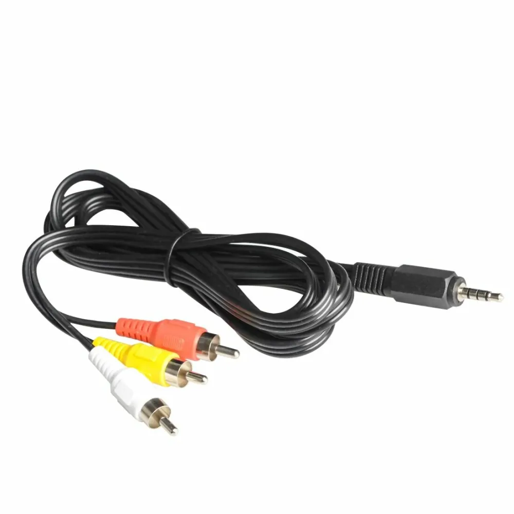 Eachine DC 3,5mm Klinkenstecker männlich 1 zu 3 Kopf RCA AV Eingabe Ausgabe Videokabel 1,5m Drahtadapter Kabel für Multi FPV Brille Monitor Empfänger DVR Projektor STB EV100