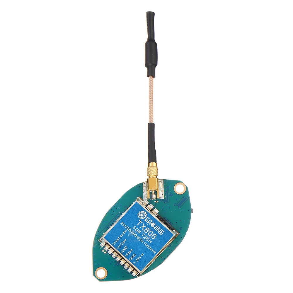 Eachine TX806 Blatt Version 5,8Ghz 72CH 25mW/200mW/400mW/800mW/1000mW FPV-Sender Smart Audio Pit Mode AV VTX MMCX Mit MIC Für RC Drohne