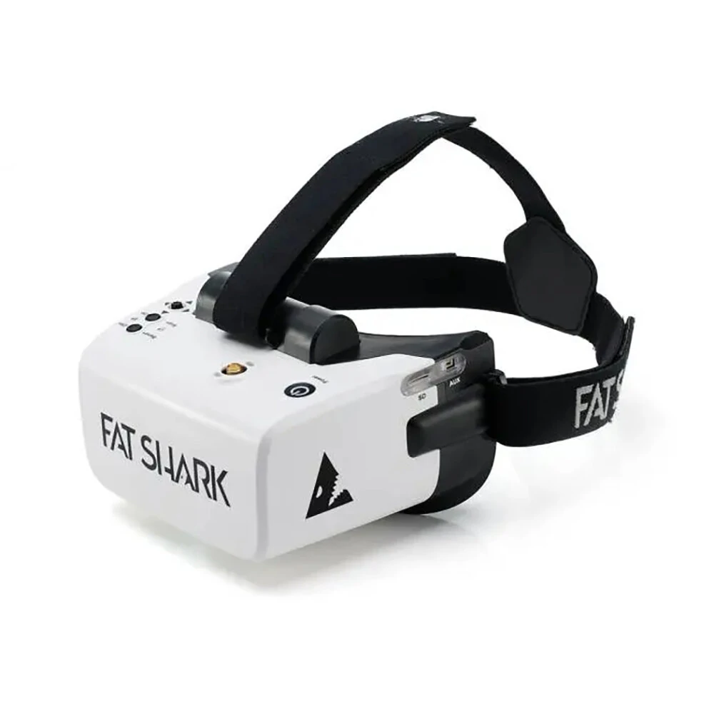 FatShark Scout 4-Zoll-Video-Brille mit automatischer NTSC/PAL-Auswahl, Video-Kopfhörer, integriertem Akku und DVR für RC-Renn-Drohnen (Inklusive europäischer Mehrwertsteuer)