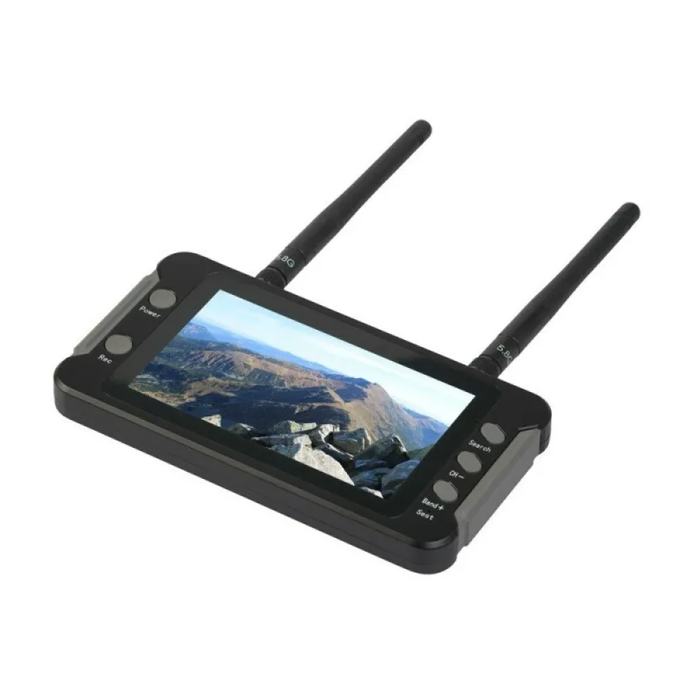 Foxeer 4,3-Zoll 800x480 FPV-Monitor 5,8G 40CH mit integriertem DVR-Empfänger und Batterie für RC-Drohne