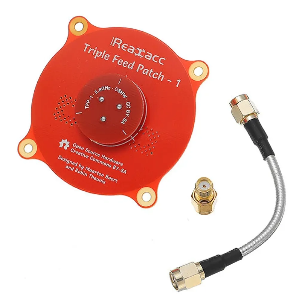 Realacc Triple Feed Patch-1 5.8GHz 9,4dBi Richtantenne für kreisförmig polarisierte FPV Pagode für Fatshark DJI Eachine Goggles