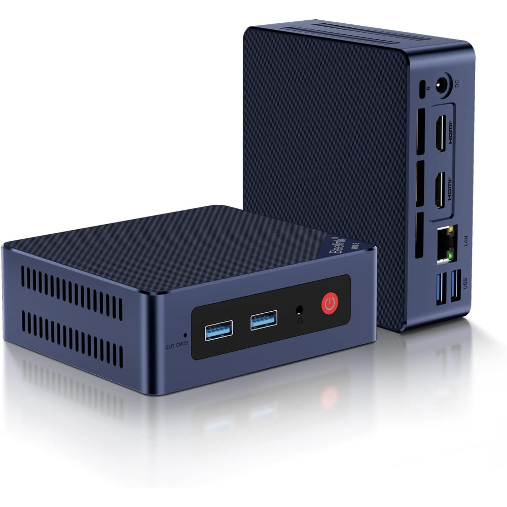 Beelink S12 Pro Mini-PC, Intel Alder Lake- N100 (bis zu 3,4 GHz), 16 GB DDR4 RAM 500 GB M.2 SSD, Desktop-Computer unterstützt 4K Dual Display/USB 3.2/WiFi 6/BT5.2/Gigabit Ethernet für Zuhause/Büro