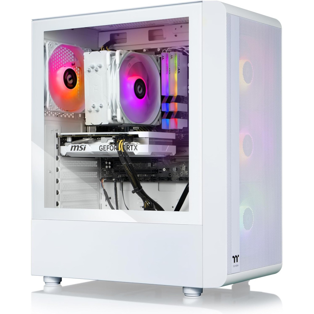 Thermaltake LCGS Quartz i460 R4 Gaming Desktop (Intel Core™ i5-13400F, 3600Mhz 16GB RGB Speicher, NVIDIA GeForce® RTX 4060, 1TB NVMe M.2) S2QT-B66R-460-LCS