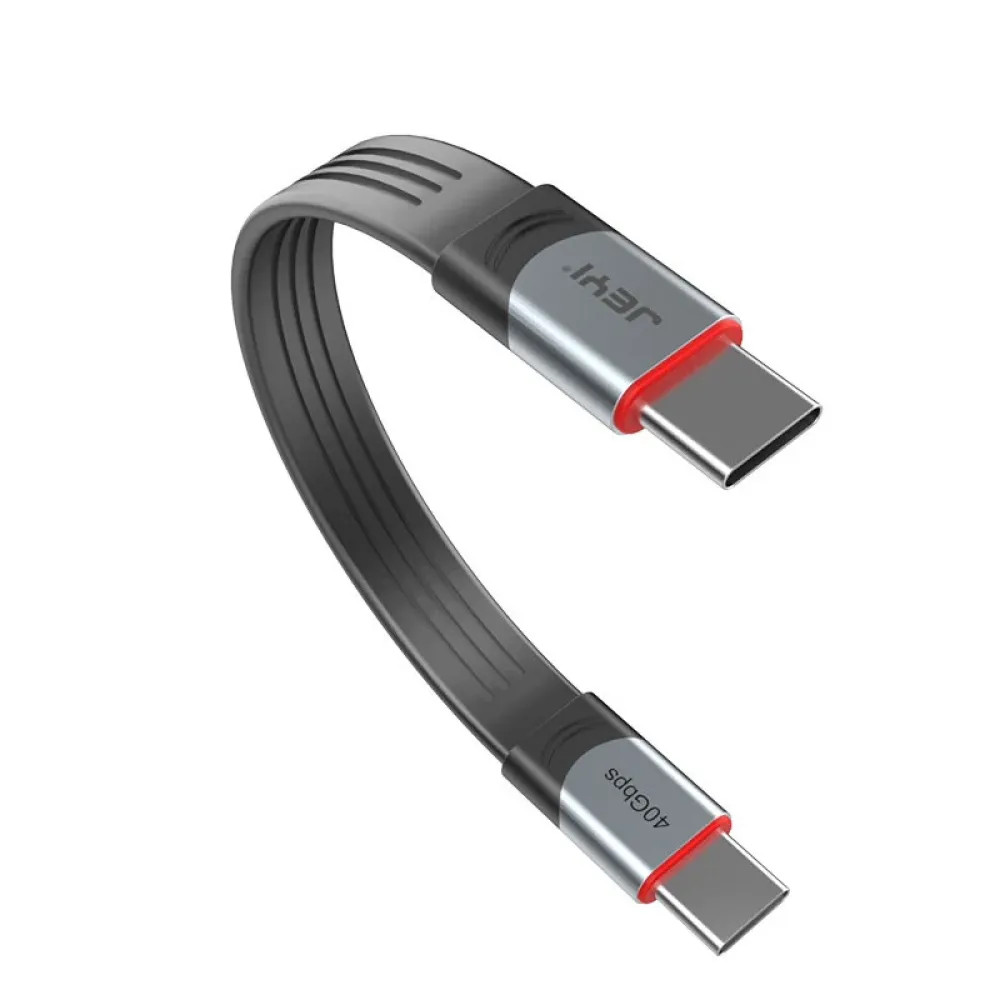 JEYI USB4.0 C zu C Kabel 40 Gb/s Datenübertragung 100W PD3.0 Stromladen Kompatibel mit TB4/3 USB-C und USB4 Geräten