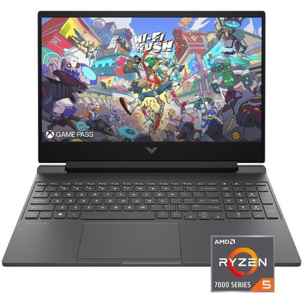 HP Victus 15.6" FHD 144HZ Gaming Laptop | AMD Ryzen 5-7535HS (Beat i7-11800H) | AMD Radeon RX 6550M|Backlit Keyboard| 8GB RAM DDR5 | 512GB SSD | Windows 11 Home | Bundle with USB 3.0 Hub