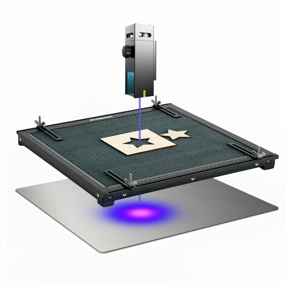 [EU/US direkt] Atomstack F2 Laser-Schneidgitter-Arbeitsfeld-Set mit Vorrichtungen 400*400 mm