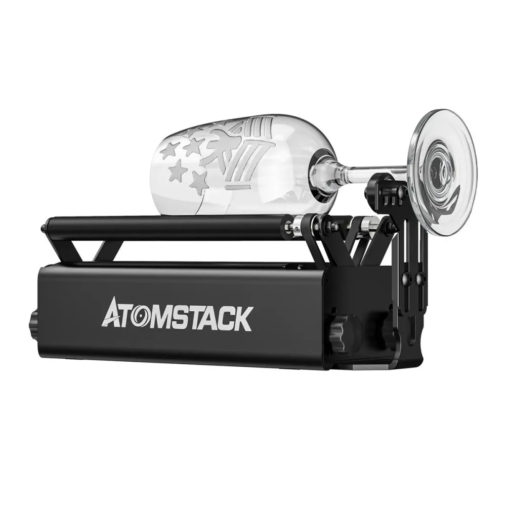 [US DIRECT] Atomstack Upgraded R3 Pro Rotary Roller mit separatem Stützmodul und Erweiterungstürmen