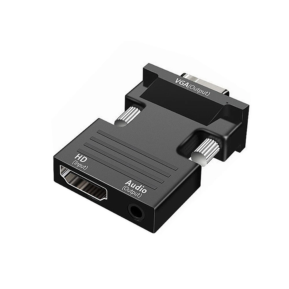 Male to Female HDMI auf VGA Adapter 1080p mit Audio-Kabel-Konverter für Laptop TV Box Projektor