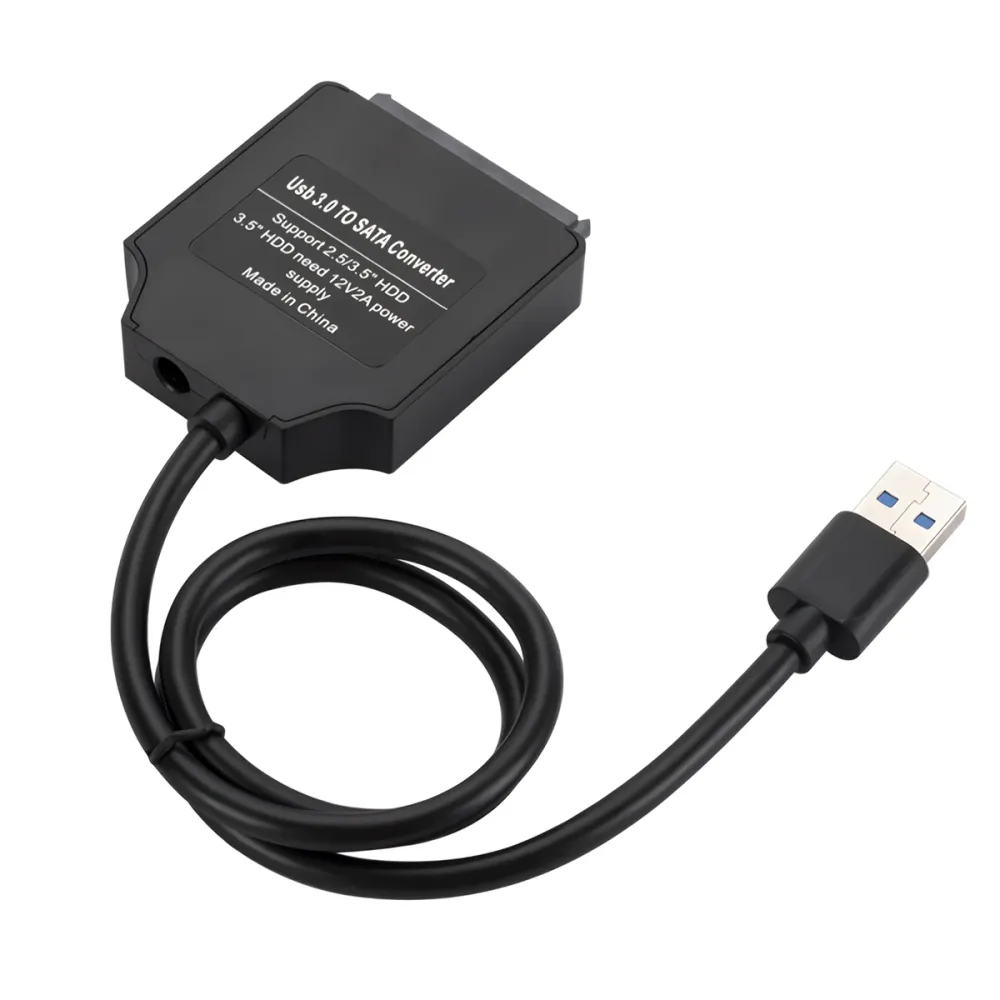 MnnWuu SSD HDD USB 3.0 zu SATA-Konverterkabel Festplattenkonverteradapter Unterstützung für 2,5 / 3,5" HDD SSD