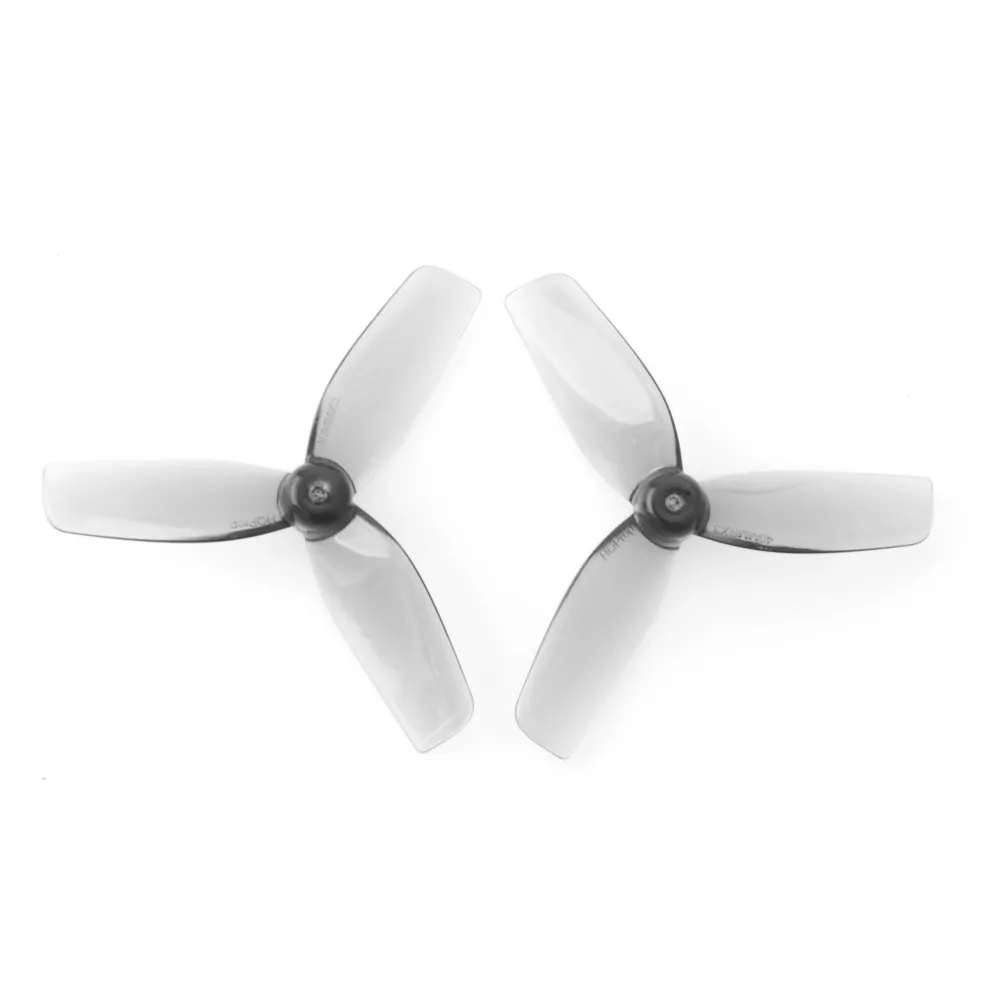 2 Paare HQProp Micro Whoop 40MM 1mm Loch 3-Blatt Grau CW CCW Polykarbonat Propeller für Whoop FPV Racing Drohne