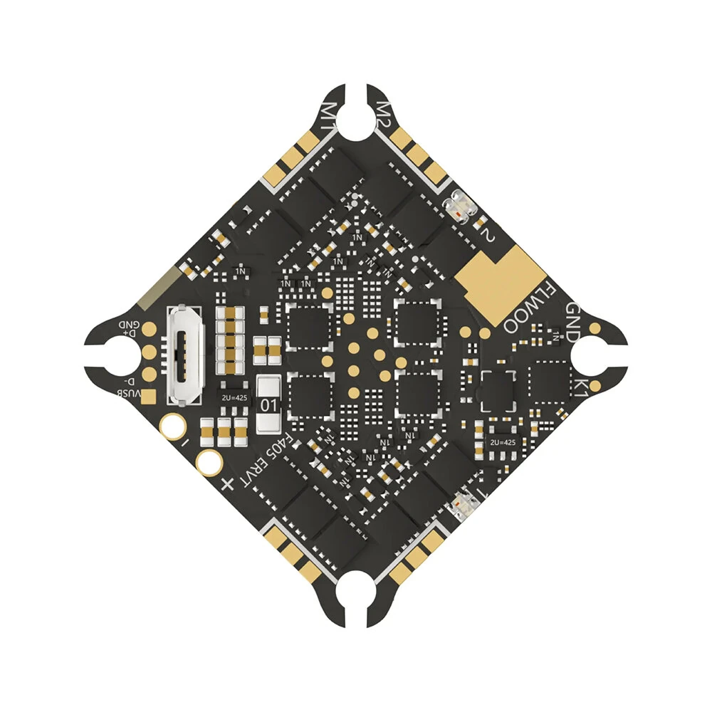 25.5x25.5mm Flywoo GOKU F405 ERVT 1-2S 12A 5in1 Flugsteuerung 400mw VTX AIO Eingebauter ELRS 2.4G RX für FlyLens 85 Analog FPV RC Renn-Drohnen