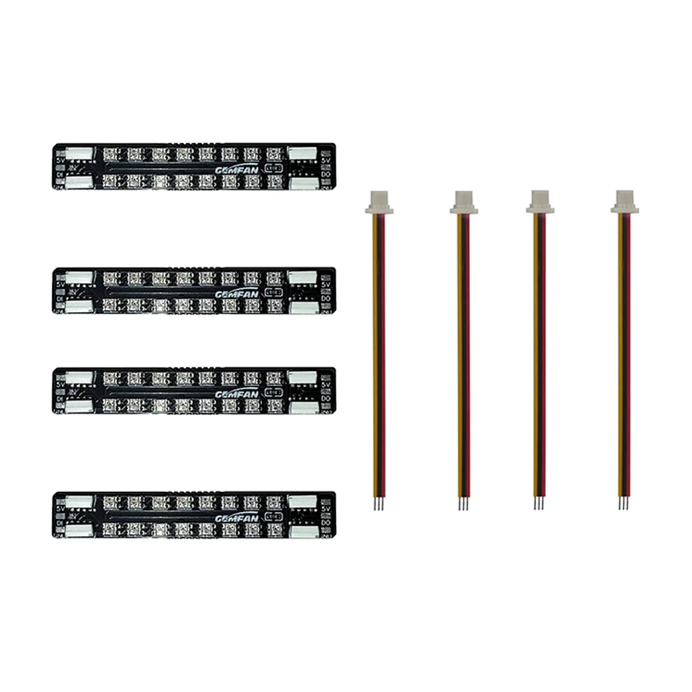 4PCS GEMFAN LED 08 / LED 20 5V Programmierbarer LED Streifen für Arm / CU Controller Modul 2-6S für DIY RC Drohne FPV Racing