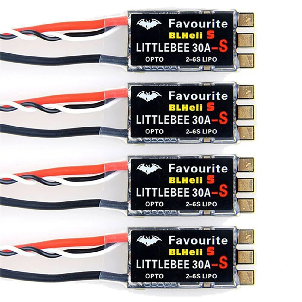 4PCS LittleBee 30A S BLHeli_S OPTO 2-6S Bürstenloser ESC für DIY RC FPV Racing Drone