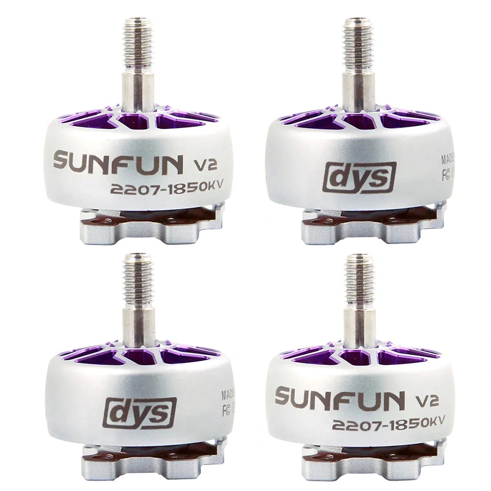 DYS SUNFUN V2 2207 1850KV 6S Brushless Motor 5mm Welle für DIY 5-Zoll Freestyle RC FPV Racing Drohne